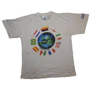 Vintage 1998 France World Cup Coupe Du Monde Single Stitch T-Shirt XL Thrashed